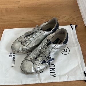 Metallic silver golden goose Sz 36